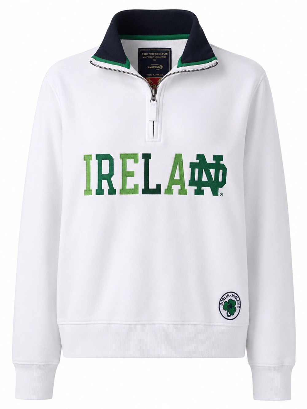 Lansdowne Heritage Collection Notre Dame Ireland 1/4 Zip Pullover Sweatshirt